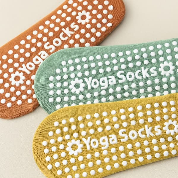 Yogastrømper Pilatesstrømper til gulv RØD Red