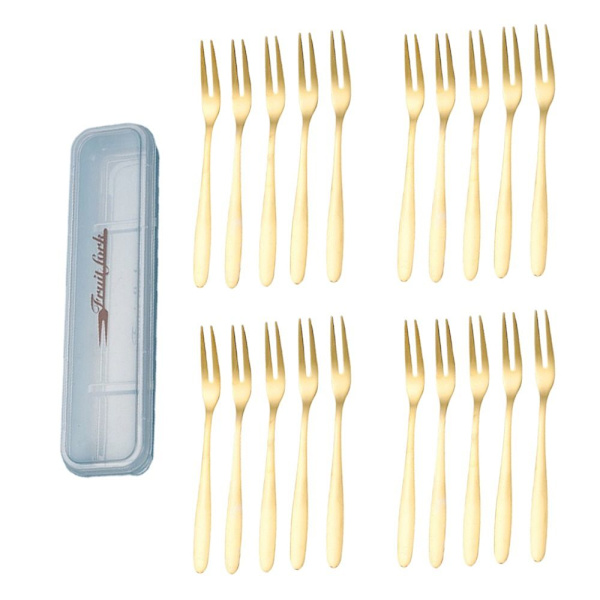 20 kpl Jälkiruokahaarukat Fruit Fork SILVER Silver