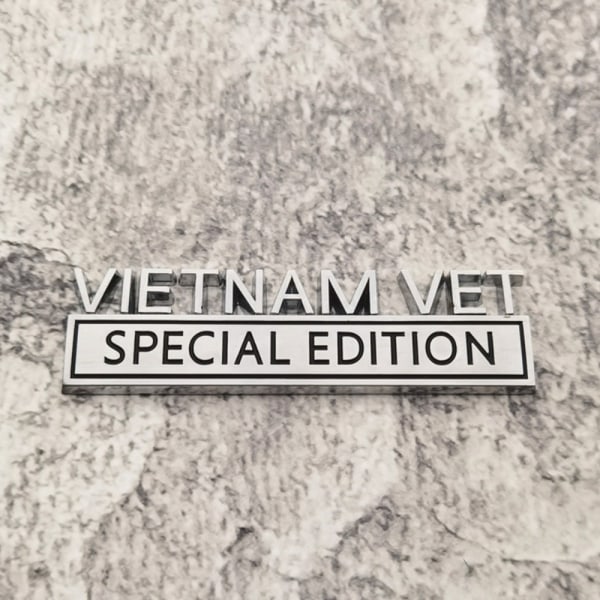 2 STK Vietnam Vet Special Edition Emblem 3D-brevbildekor