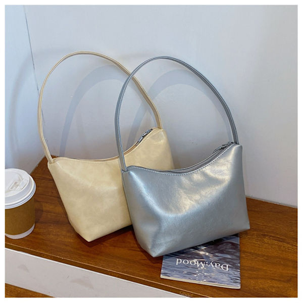 Moon Kvinne Håndveske Dame Underarm Bag SØLV silver