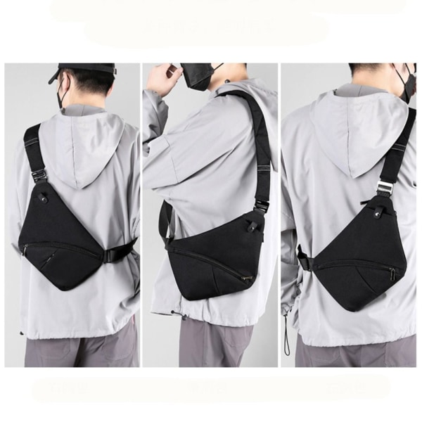 Travel Sling Bag Liten brystveske SVART HØYRE HÅND HØYRE HÅND black right hand-right hand