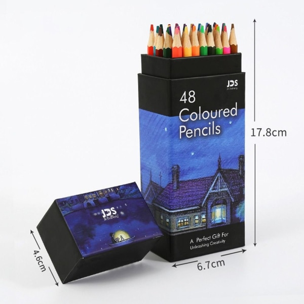 Fedtet farve blyant Farve blypensel 48FARVER 48FARVER 48Colors