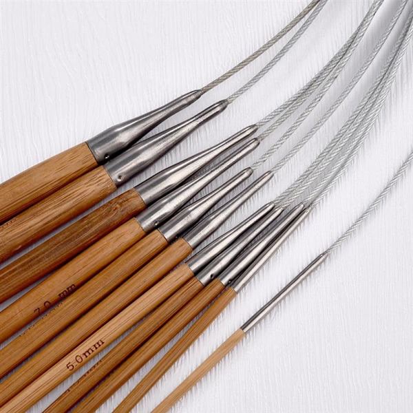 Bambus strikkepinner Heklenåler 4MM 4mm