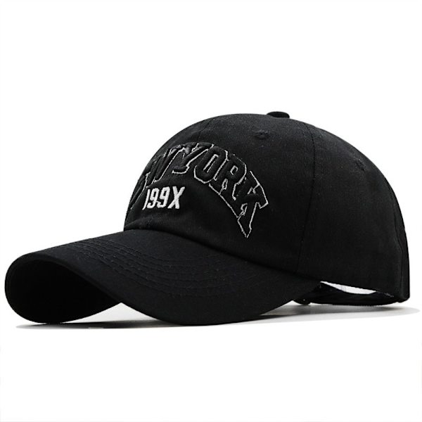 Brev Broderi Baseball Kasketter Snapback Hatte SORT black