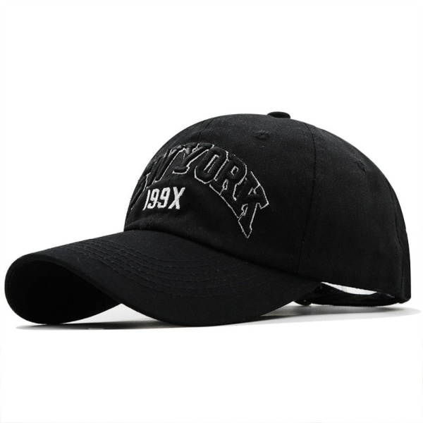 Brevbroderi Baseballcapser Snapback-hatter SVART black
