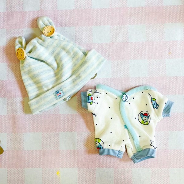 Doll Sleep Clothes Sarjakuva Bodysuit SININEN Blue