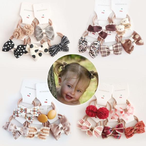 10 kpl elastinen kuminauha hiussolmiot Bowknot 4 4 4