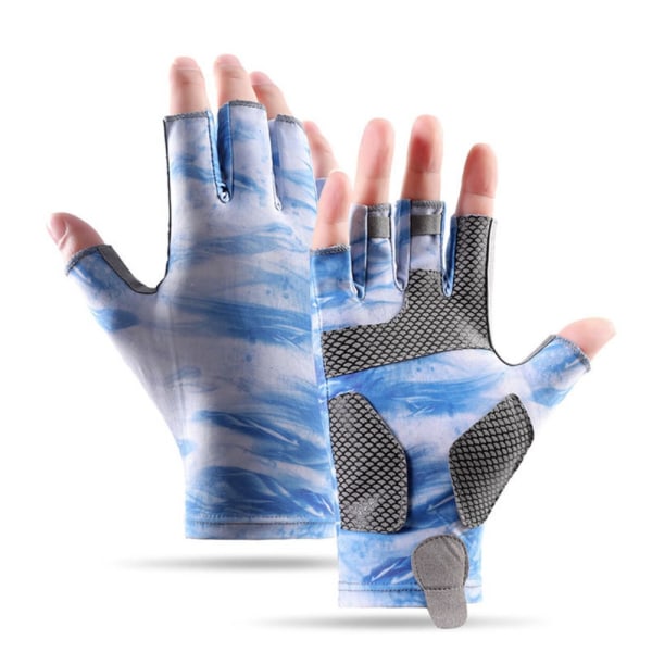 Ice Silk Gloves Fiskehandskar LIGHT BLUE M Light Blue M