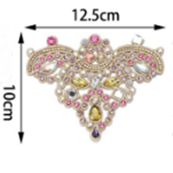 Rhinestone Crystal Applique DIY Ompele Faux Pearl Patch Crystal