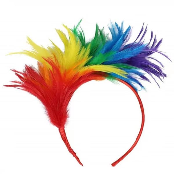 Fjerpandebånd Flapper-hovedbeklædning MULTIFARVET Multicolor