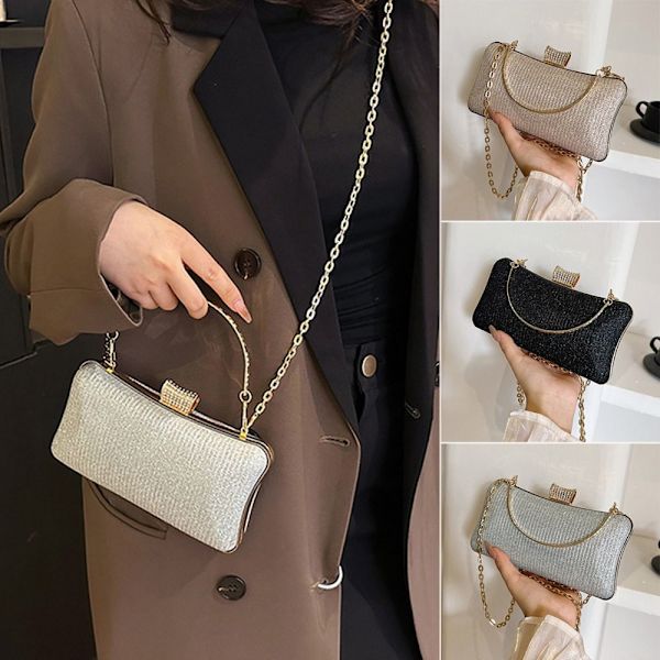 Evening Bag Chain Axelväskor GULD gold