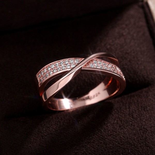 Forever Love Knot Promise Ring Jubileumsförlovningsring ROSE Rose Gold 6