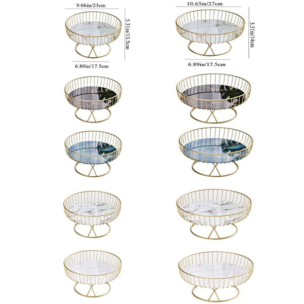 Fruktbrett Dim Sum-fat BLACK&GULD M Black&Gold M