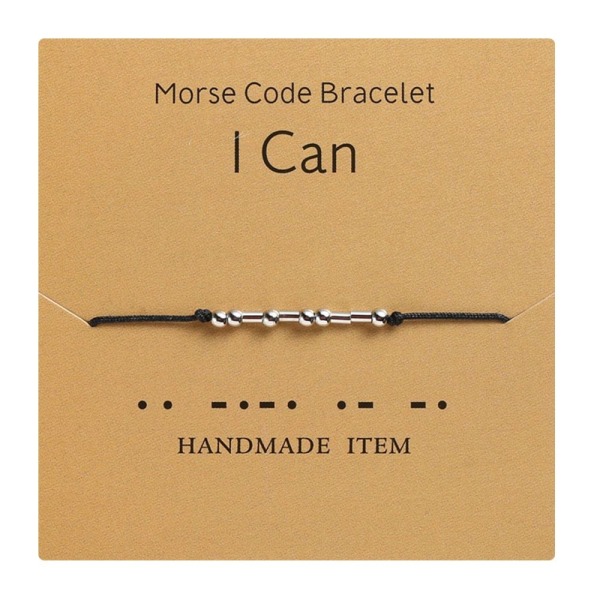 Morsekoodi Rannekoru Helmi Rannekorut I CAN I CAN I Can
