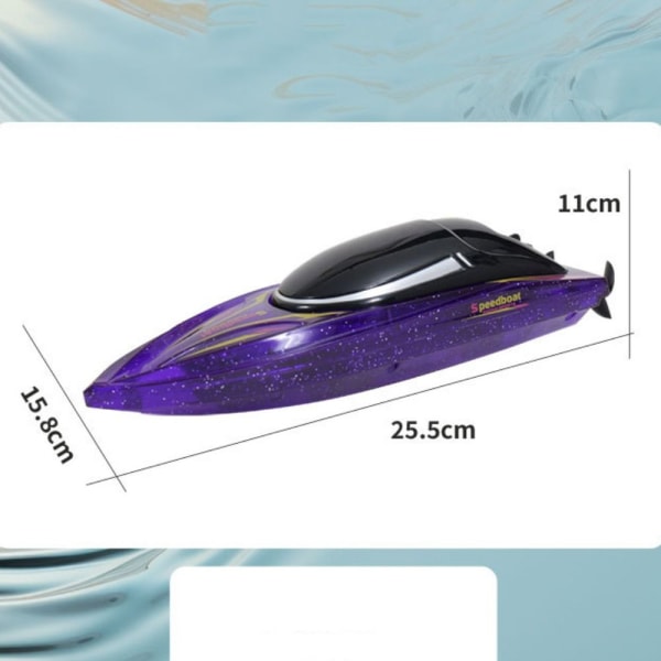 RC Speed ​​Boat Elektriske Legetøjsbåde LILLA purple