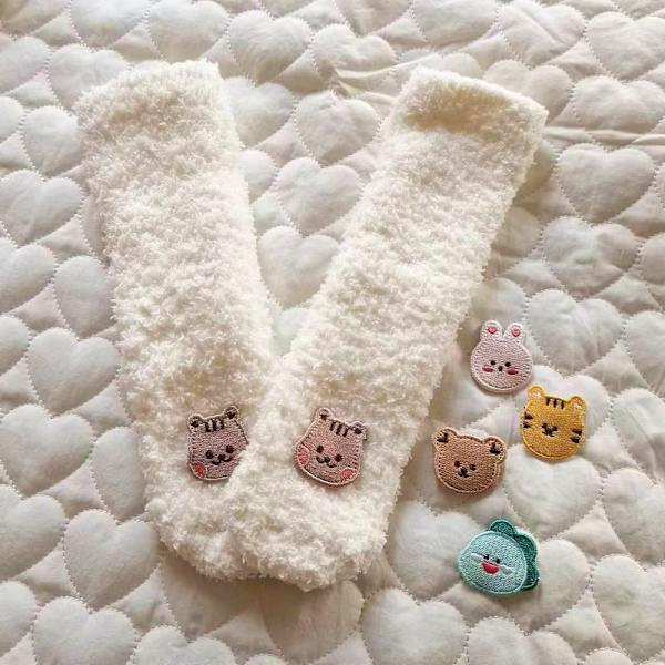 Baby sammetsstrumpor Halkfria bomullsstrumpor RABBIT RABBIT Rabbit