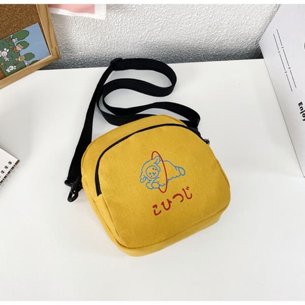 Canvas Messenger Väskor Tecknade Serier Axelväska GUL Yellow