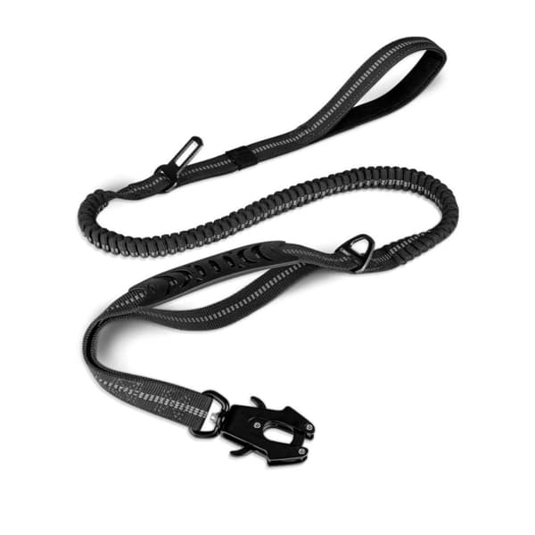 Elastisk hundebånd Nylon hundebånd SVART Black