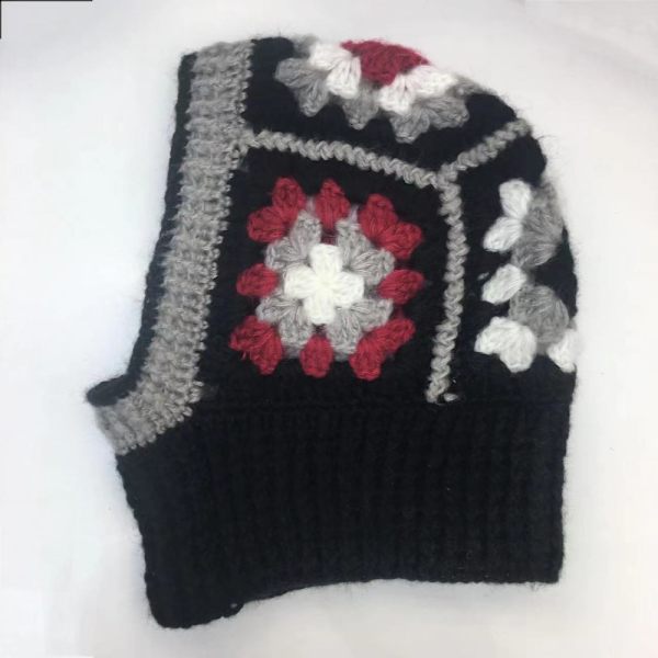 Handgjorda Virkade Mössor Stickad Pullover Mössa VIT White