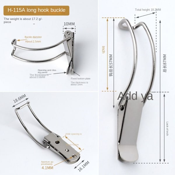 6 st Toggle Spärr Hasp Clamp Clip Lås Hårdvara Fjäder