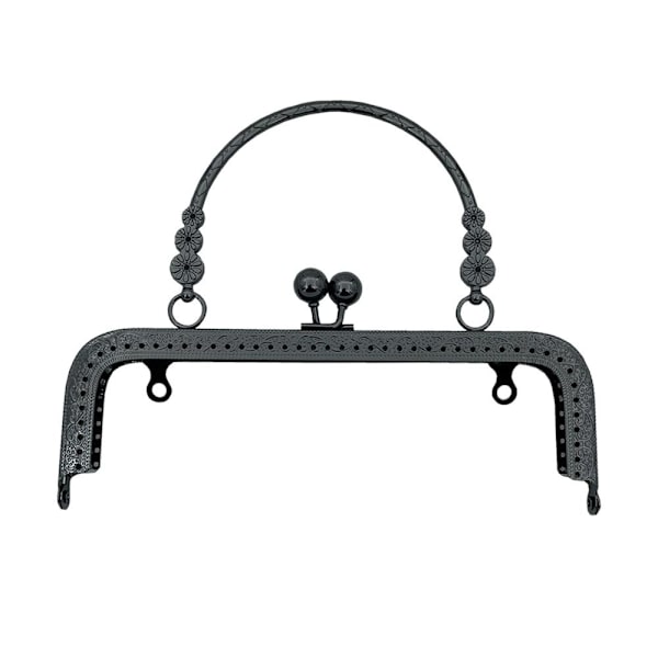 Handväska Ram Kysslås Handväska lås Ram SVART 18CM black 18cm