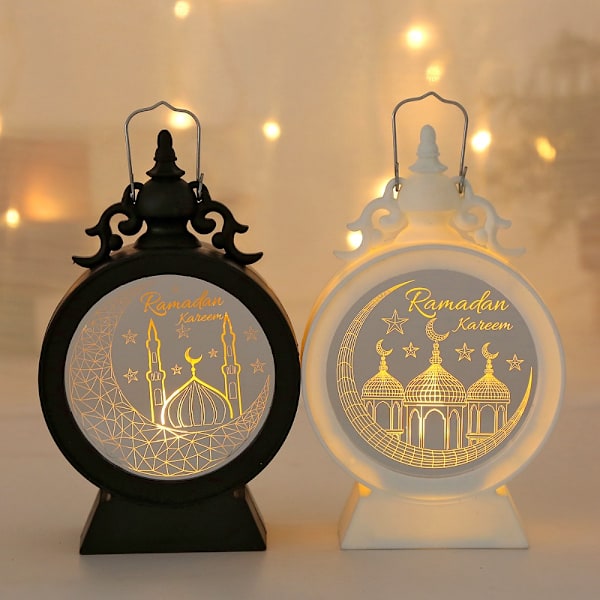 Ramadan Kareem Led Lantern Ramadan Candle Lantern SORT black