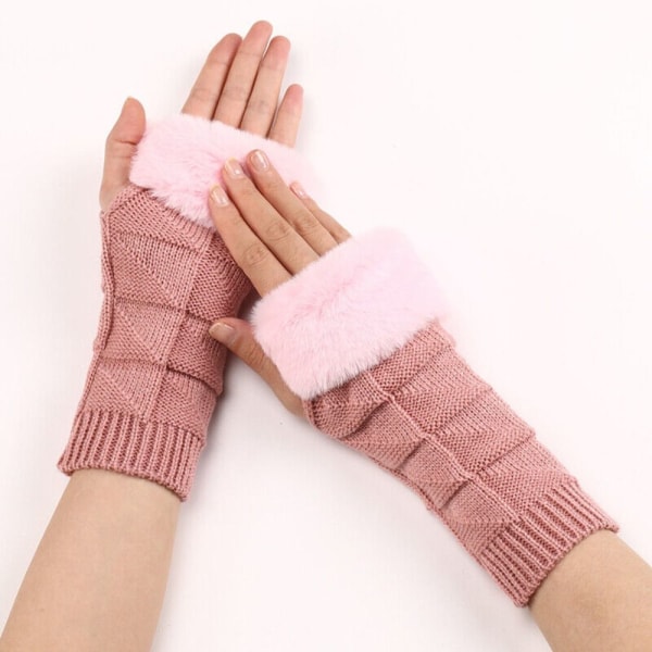 Fingerløse hansker Dame votter ROSA Pink f607 | Pink | Fyndiq