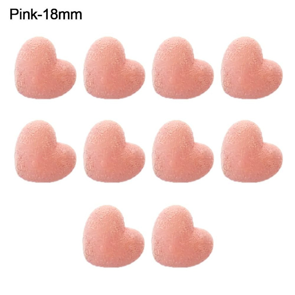 10st Triangel Nose Safety Delar ROSA 18MM Pink 18mm