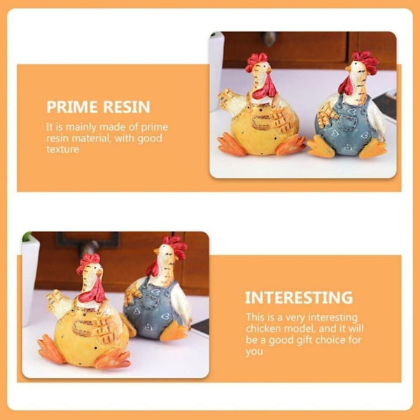 Kyllingefigurer Kyllingemodel 2STK 2STK 2PCS