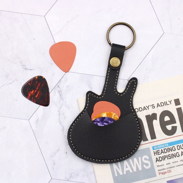 Guitar Pick Holder Plectrum Case Bag ORANGE Orange