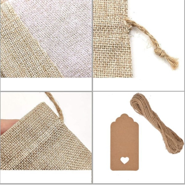 25 kpl Tapleap Säkkisäkkipussit Säkkikangas Favor Sack 10X15CM 10x15cm