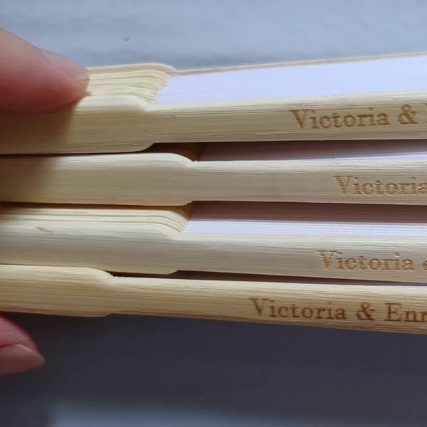 Handfläkt Vikfläkt Bröllopsfläkt White 3Pcs-3Pcs