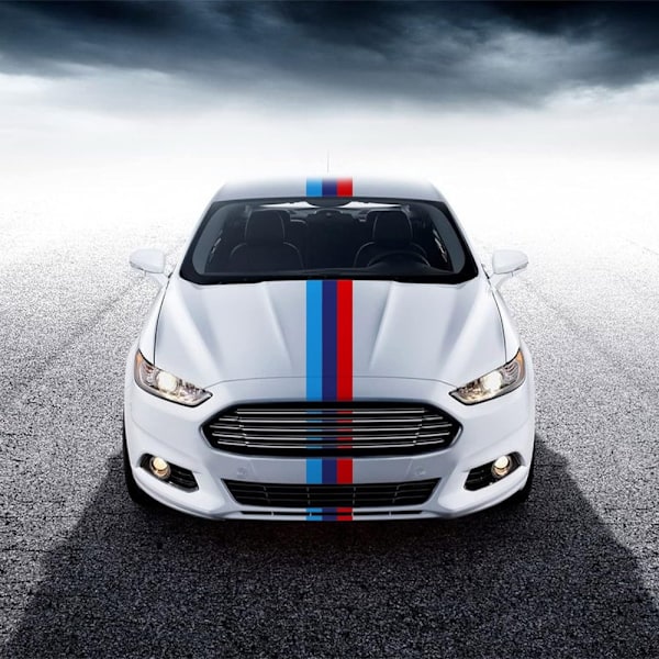 M-värinen Stripe Decal Tarra Urheiluauton hupputarrat