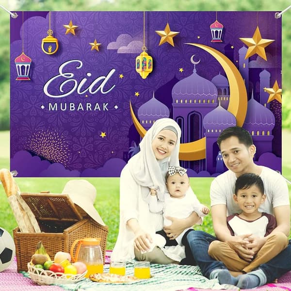 180x110cm Eid Baggrund Mubarak Dekorativ Baggrund B B