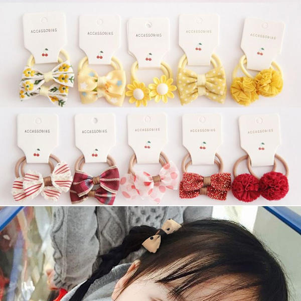 10 kpl elastinen kuminauha hiussolmiot Bowknot 3 3 3