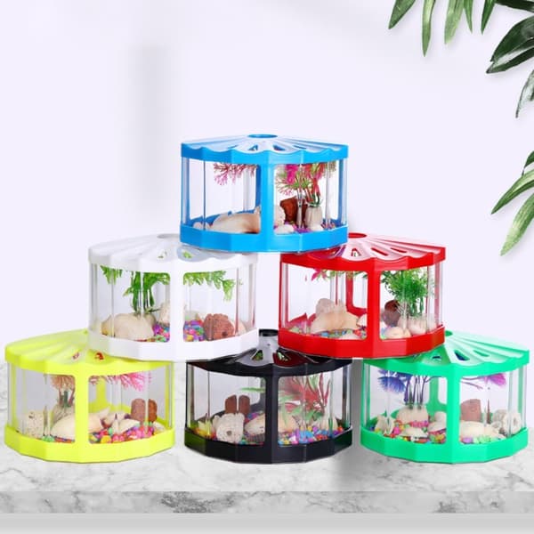 Betta Fiskeakvarium Byggeklods Akvarium SORT black