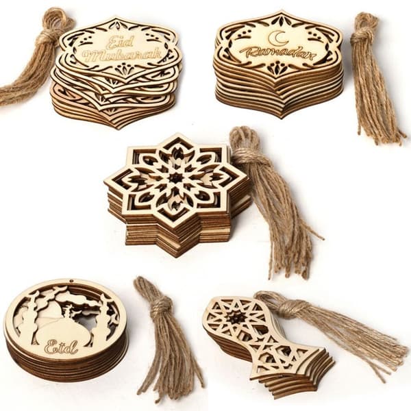 20 stk Ramadan Eid Mubarak Træpynt C-20PCS C-20PCS