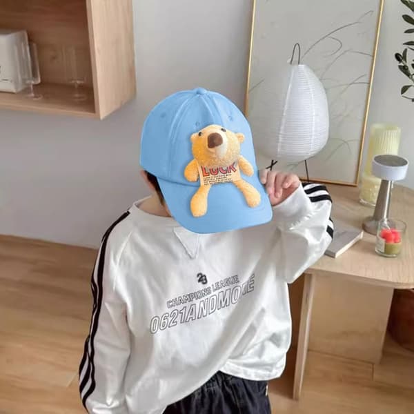 Björnmössa Basebollkeps BLÅ BARN BARN Blue Kid-Kid