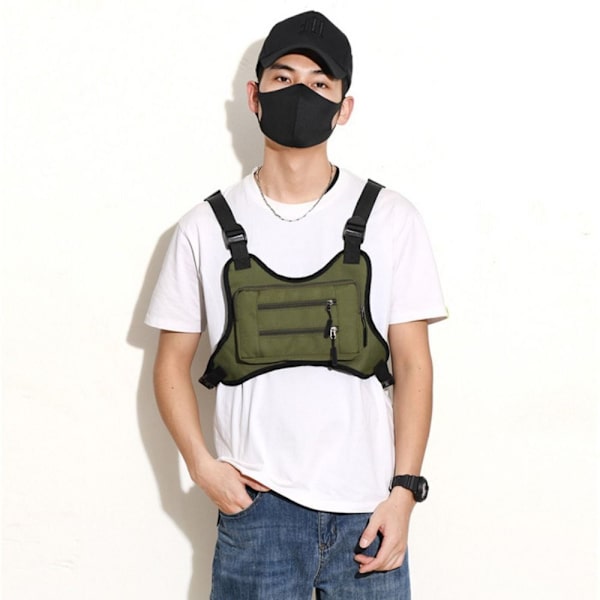 Sportsvest Taske Molle Brysttaske SORT SORT Black
