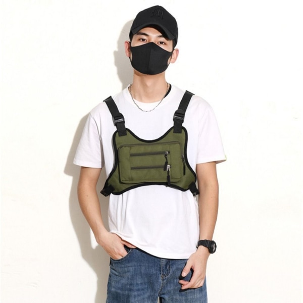 Sportsvest Veske Molle Brystveske JUNGLE GREEN JUNGLE GREEN Jungle Green