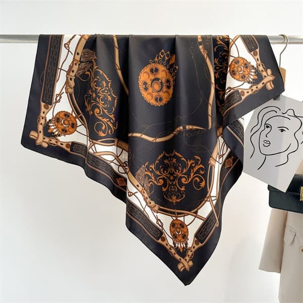 90x90cm Silkeskjerf Strandsjal 2 2 2