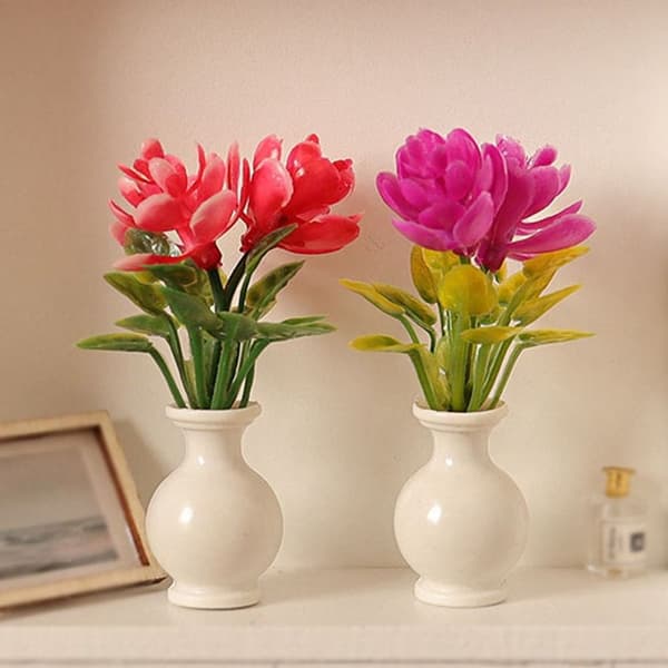 Dukkehus Miniature Plastik Simulations Vase 4 4 4