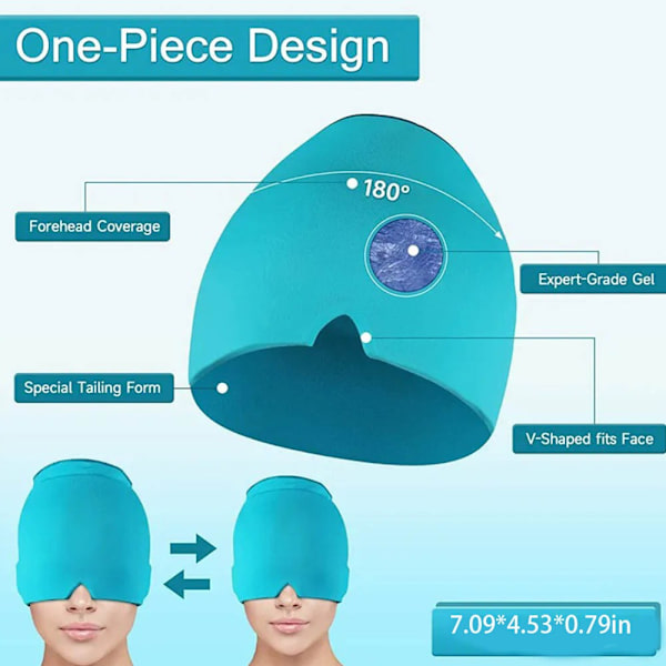Cold Compress Therapy cap HARMAA Grey