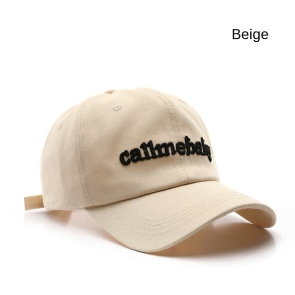 Mode Basebollkeps Bokstavsbroderad Basebollkeps BEIGE Beige