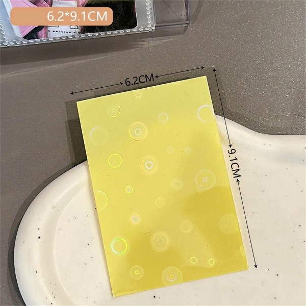 20 Stk/Pakke Kort Beskyttelsesetui Opbevaringspose GUL yellow