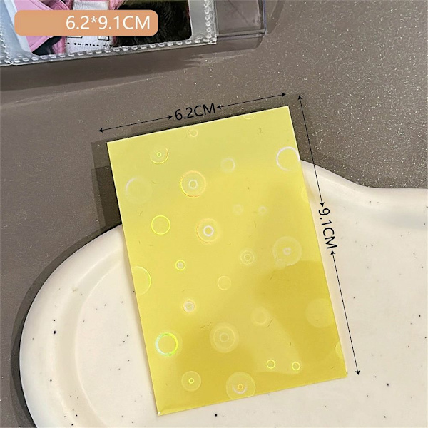 20st/Pack Kort Skyddsfodral Case GUL yellow