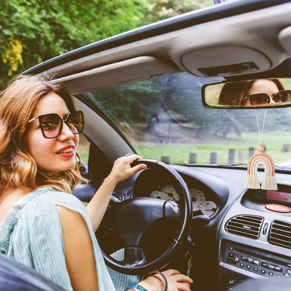 5 Stykker Boho Regnbue Bilpynt Hængende Regnbue Bilduftspreder