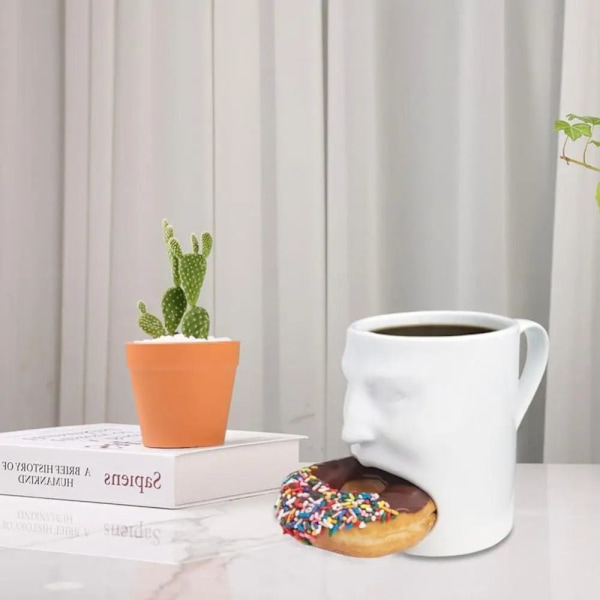 Funny Face kaffekrus Keramisk krus Tærte-spisekrus