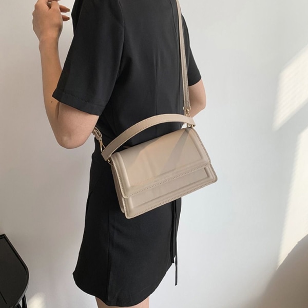 PU-klaff håndveske Travel Crossbody Bag KHAKI khaki