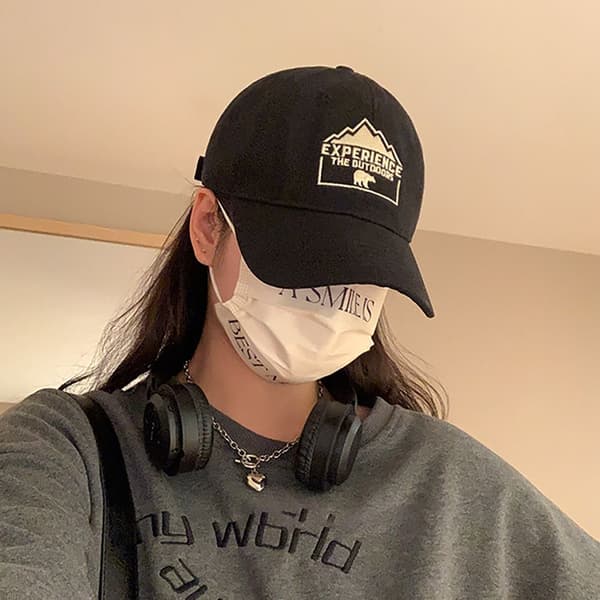 Baseball Cap Hip Hop Hat SORT BLACK